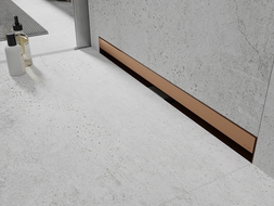 Mexen Flat Wall nástěnný lineární odtok 2v1 60 cm, kartáčovaná měď - 1C30060