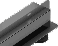 Mexen Flat Wall nástěnný lineární odtok 2v1 100 cm, gun gray kartáčovaný - 1E30100