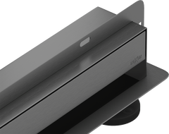 Mexen Flat Wall liniový odtok stěnový 2v1 120 cm, kartáčovaný gun gray - 1E30120