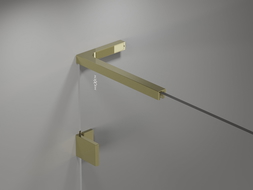 Mexen sada úhlových podpěr L pro sprchové dveře a panely 6-8 mm, zlatá - 830-12-50