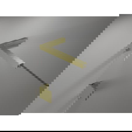 Mexen sada rohových stabilizátorů L pro dveře a sprchové příčky 6-8 mm, kartáčovaný zlatý - 830-12-55