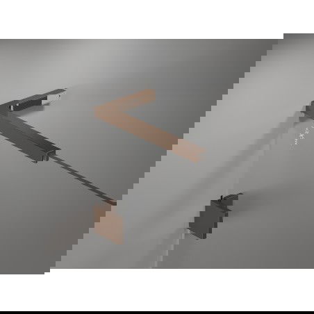 Mexen sada L úhlových držáků pro sprchové dveře a panely 6-8 mm, růžové zlato - 830-12-60