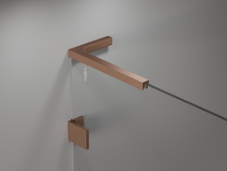 Mexen sada úhelníkových držáků L pro dveře a sprchové příčky 6-8 mm, kartáčovaná měď - 830-12-65