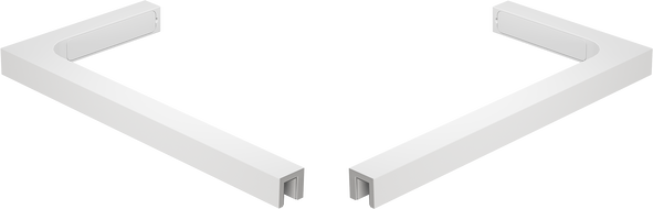 Mexen sada úhlových držáků L pro dveře a sprchové stěny 6-8 mm, bílá - 830-12-20