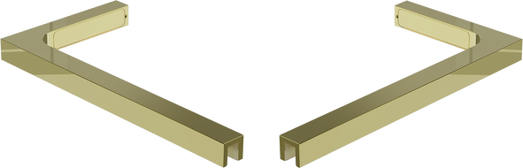 Mexen sada úhlových podpěr L pro sprchové dveře a panely 6-8 mm, zlatá - 830-12-50