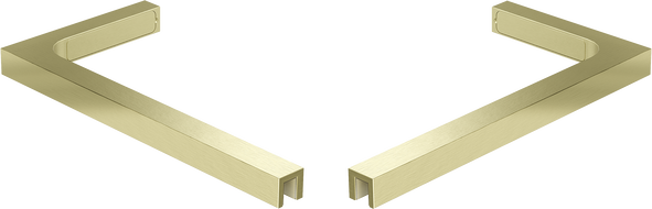 Mexen sada úhelných konzol L pro dveře a sprchové stěny 6-8 mm, zlato kartáčované - 830-12-55