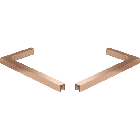 Mexen sada úhelníkových držáků L pro dveře a sprchové příčky 6-8 mm, kartáčovaná měď - 830-12-65