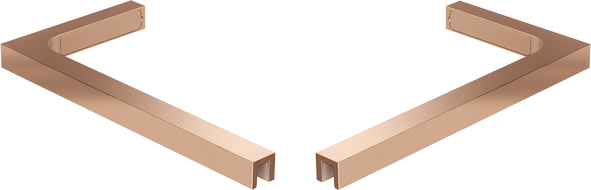 Mexen sada úhelníkových držáků L pro dveře a sprchové příčky 6-8 mm, kartáčovaná měď - 830-12-65