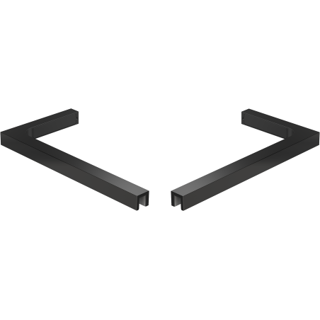 Mexen sada úhelníkových držáků L pro dveře a sprchové stěny 6-8 mm, černá - 830-12-70