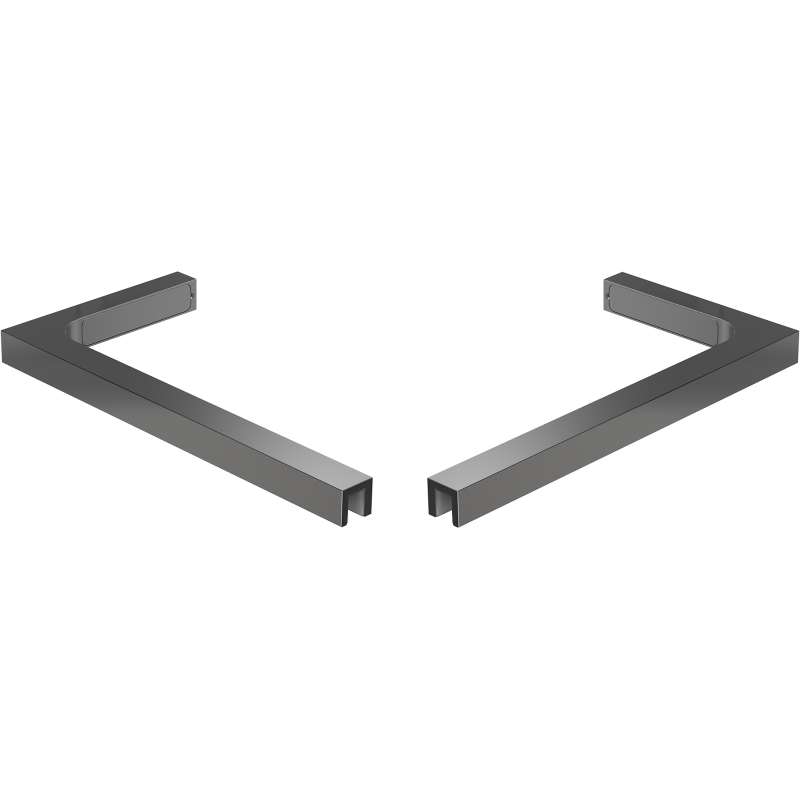 Mexen sada úhlových podpěr L pro dveře a sprchové stěny 6-8 mm, gun metal - 830-12-95