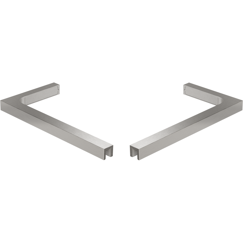 Mexen sada úhlových držáků L pro dveře a sprchové stěny 6-8 mm, kartáčovaný nikl - 830-12-97