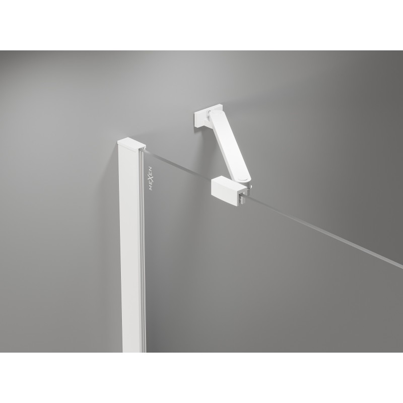 Mexen šikmá podpěra pro dveře a sprchové stěny 6-8 mm, bílá - 830-09-20