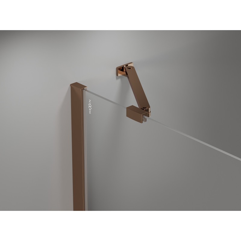 Mexen šikmý držák pro dveře a sprchové stěny 6-8 mm, růžové zlato - 830-09-60