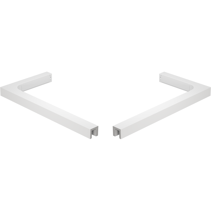 Mexen sada úhlových stabilizátorů L pro sprchové stěny 10 mm, bílá - 800-07-20