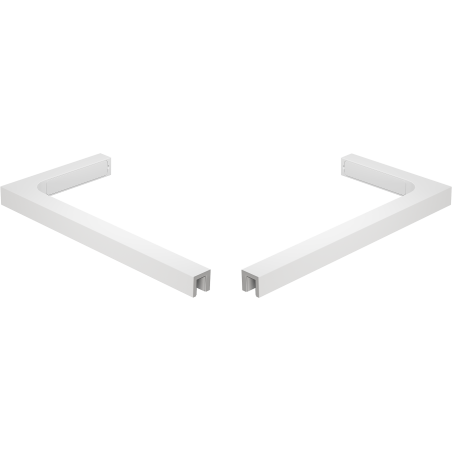 Mexen sada úhelníkových konzol L pro sprchové stěny 10 mm, bílá - 800-07-20