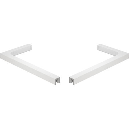 Mexen sada úhlových stabilizátorů L pro sprchové stěny 10 mm, bílá - 800-07-20