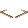Mexen sada L úhlových podpěr pro sprchové stěny 10 mm, růžové zlato - 800-07-60