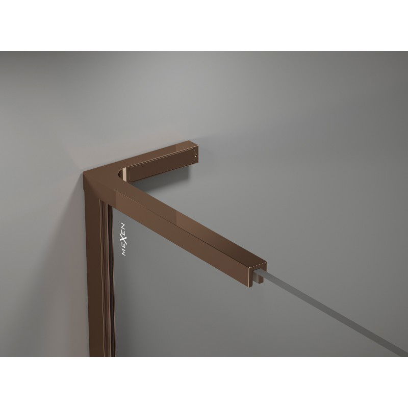 Mexen sada L úhlových podpěr pro sprchové stěny 10 mm, růžové zlato - 800-07-60
