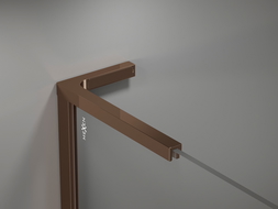 Mexen sada úhlových stabilizátorů L pro sprchové stěny 10 mm, růžové zlato - 800-07-60