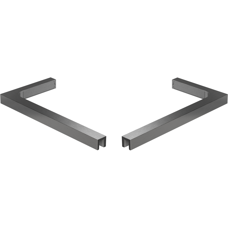 Mexen sada úhlových stabilizátorů L pro sprchové stěny 10 mm, gun gray kartáčovaný - 800-07-66