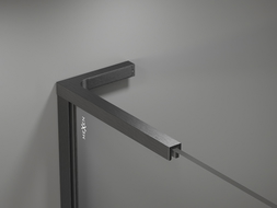 Mexen sada L úhlových podpěr pro sprchové stěny 10 mm, kartáčovaná zbraňově šedá - 800-07-66