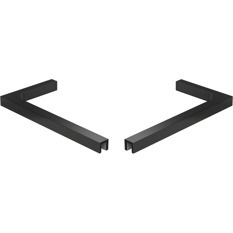 Mexen sada úhlových držáků L pro sprchové stěny 10 mm, černá - 800-07-70