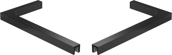 Mexen sada úhlových držáků L pro sprchové stěny 10 mm, černá - 800-07-70