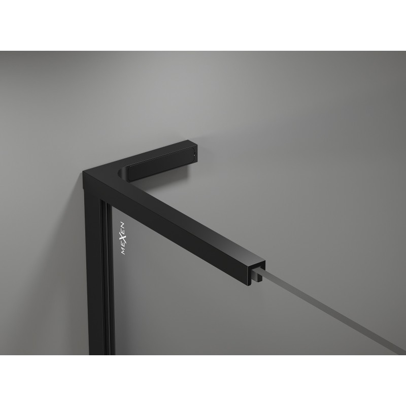 Mexen sada úhelníkových držáků L pro sprchové stěny 10 mm, černá - 800-07-70