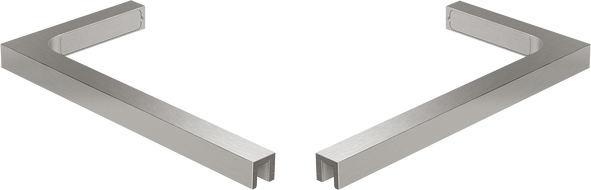 Mexen sada úhlových konzol L pro sprchové stěny 10 mm, kartáčovaný nikl - 800-07-97