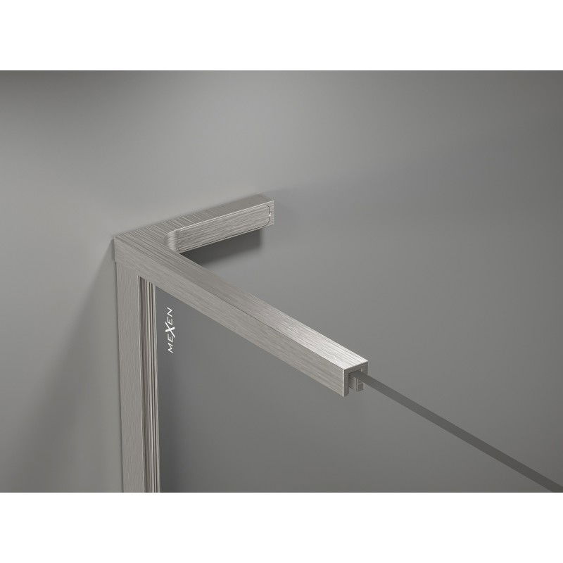 Mexen sada úhlových stabilizátorů L pro sprchové stěny 10 mm, kartáčovaný nikl - 800-07-97