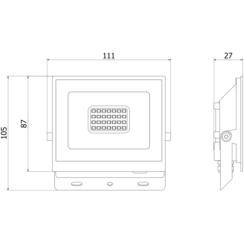 Mexen Luxpro reflektor LED, 20W, Neutrální - 4000K, 1800 lm, černý - L230-020-40-70
