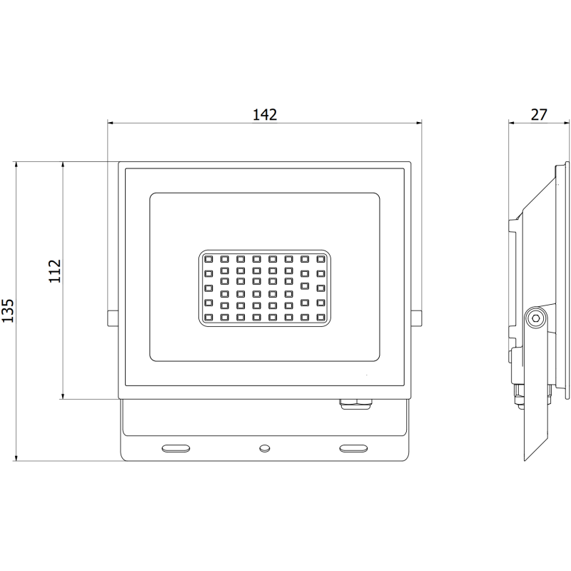 Mexen Luxpro LED reflektor, 30W, Neutrální - 4000K, 2700 lm, černý - L230-030-40-70
