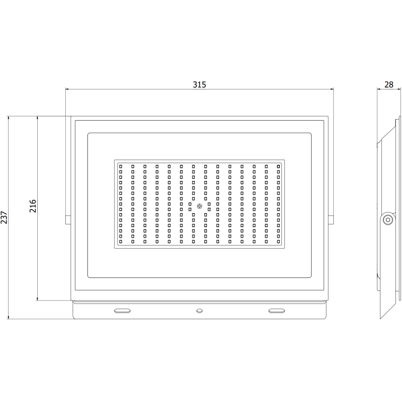 Mexen Luxpro LED reflektor, 150W, Neutrální - 4000K, 13500 lm, černý - L230-150-40-70