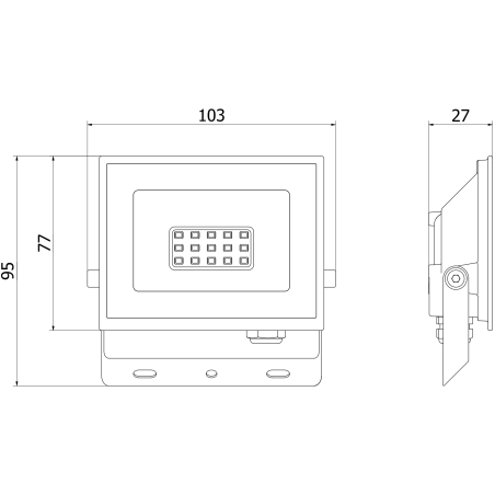 Mexen Luxpro+ LED reflektor, 10W, Neutrální - 4000K, 1100 lm, bílý - L231-010-40-20