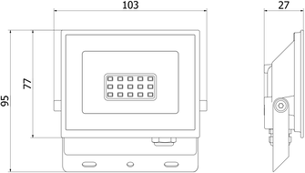 Mexen Luxpro+ LED reflektor, 10W, Neutrální - 4000K, 1100 lm, bílý - L231-010-40-20