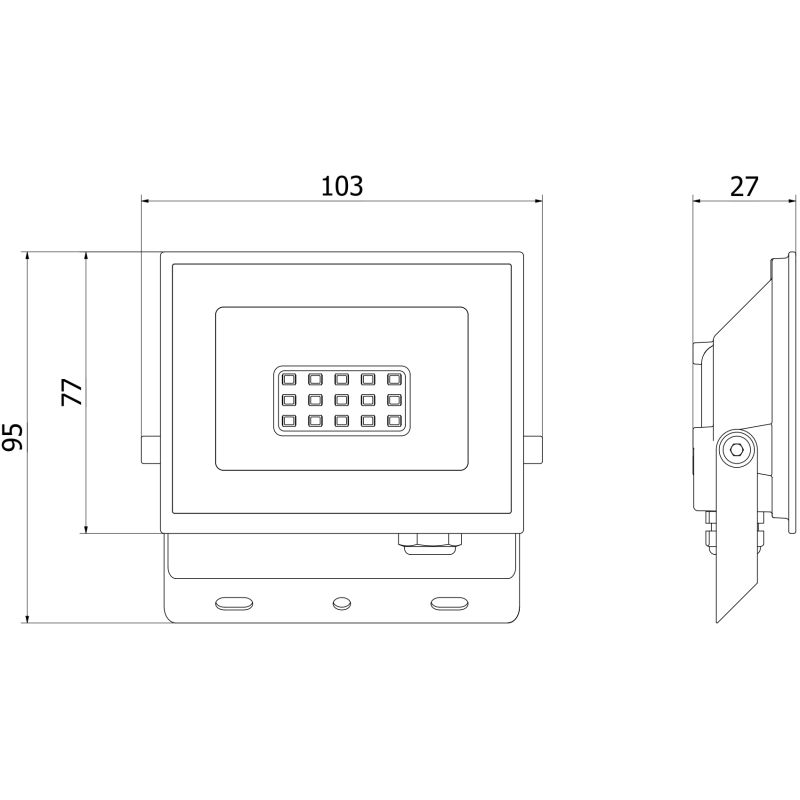 Mexen Luxpro+ LED reflektor, 10W, Neutrální - 4000K, 1100 lm, černý - L231-010-40-70
