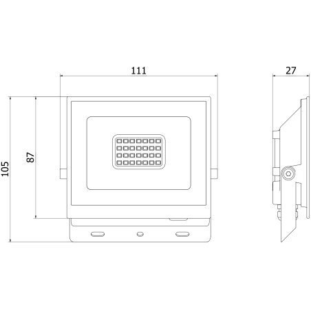 Mexen Luxpro+ LED světlomet, 20W, Studená - 6500K, 2200 lm, bílá - L231-020-65-20