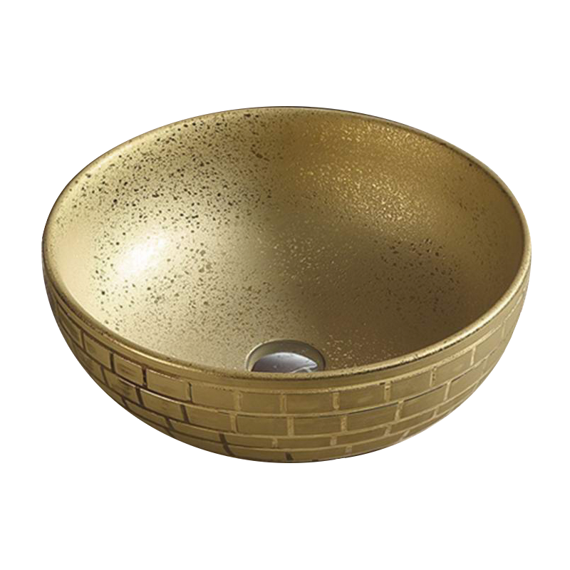 Mexen Briana umyvadlo na desku 40 x 40 cm, zlatá - 22064052