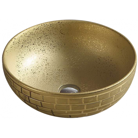 Mexen Briana umyvadlo na desku 40 x 40 cm, zlatá - 22064052