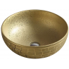 Mexen Briana umyvadlo na desku 40 x 40 cm, zlatá - 22064052