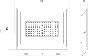 Mexen Luxpro+ LED reflektor, 70W, Studená - 6500K, 7700 lm, bílý - L231-070-65-20