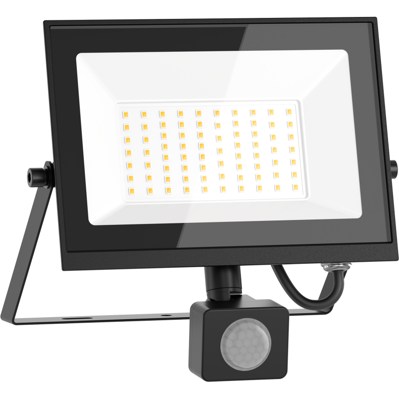 Mexen Luxpro LED reflektor s pohybovým senzorem, 50W, Neutrální - 4000K, 4500 lm, černý - L235-050-40-70