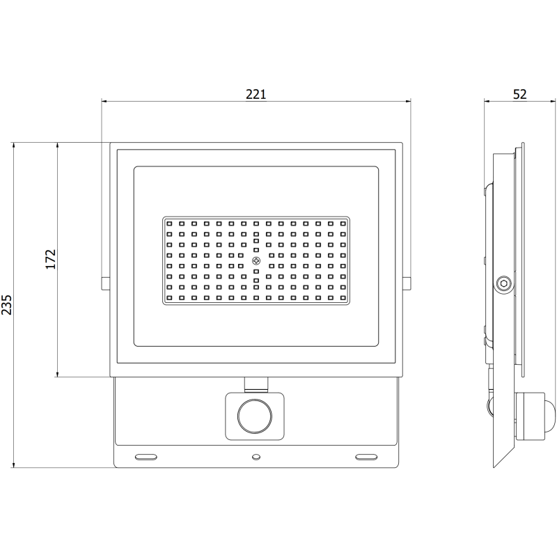 Mexen Luxpro+ LED reflektor s pohybovým senzorem, 70W, Studená - 6500K, 7700 lm, bílá - L236-070-65-20