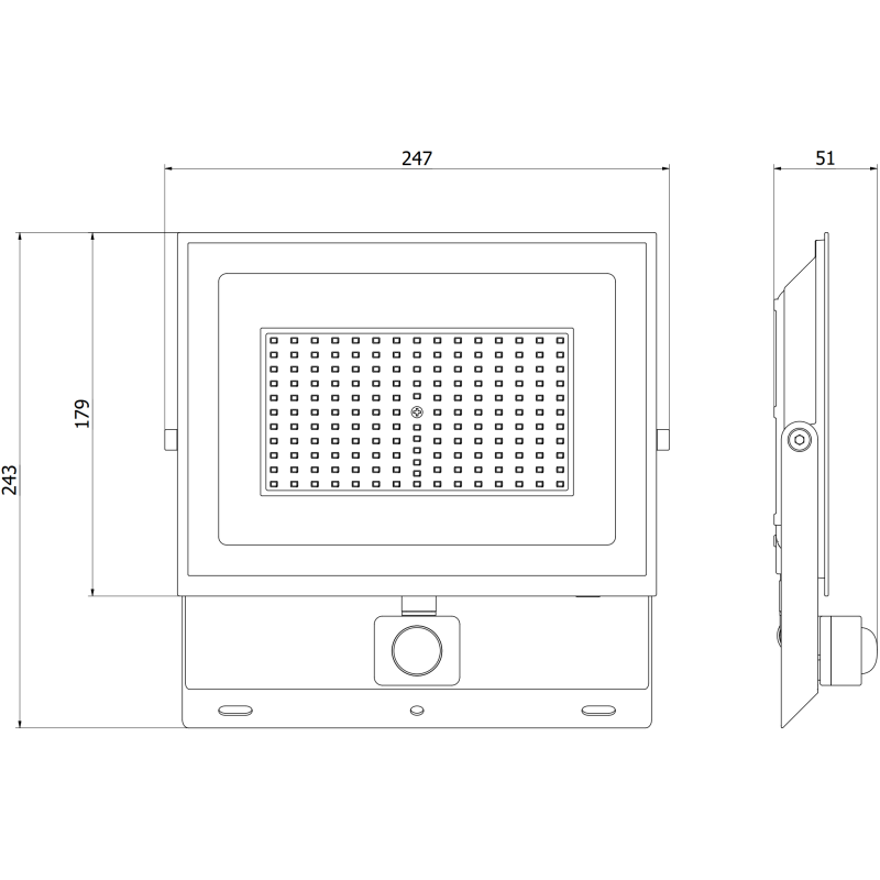 Mexen Luxpro+ LED reflektor s pohybovým senzorem, 100W, Neutrální - 4000K, 11000 lm, bílý - L236-100-40-20
