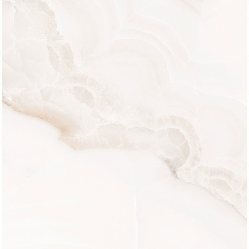 Mexen Onyx Bílý glazovaný rektifikovaný G1, podlahová a stěnová dlaždice 60 x 60 cm, lesk - TL106-060-060-01