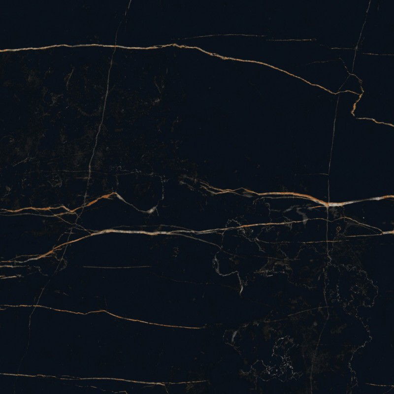 Mexen Flamingo Černá glazovaná rektifikovaná dlaždice G1, podlahová a stěnová 60 x 60 cm, vysoký lesk