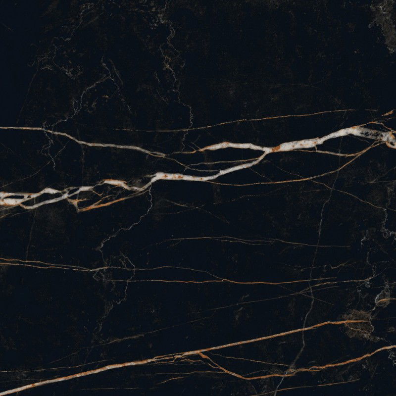 Mexen Flamingo Černá glazovaná rektifikovaná dlaždice G1, podlahová a stěnová 60 x 60 cm, vysoký lesk