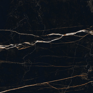 Mexen Flamingo Černá glazovaná rektifikovaná dlaždice G1, podlahová a stěnová 60 x 60 cm, vysoký lesk