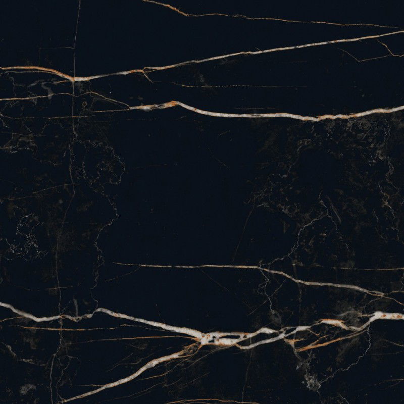 Mexen Flamingo Černá glazovaná rektifikovaná dlaždice G1, podlahová a stěnová 60 x 60 cm, vysoký lesk