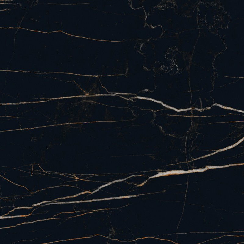 Mexen Flamingo Černá glazovaná rektifikovaná dlaždice G1, podlahová a stěnová 60 x 60 cm, vysoký lesk